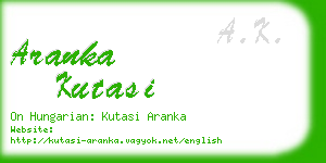 aranka kutasi business card